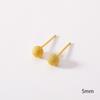 Brincos de Prata com Agulha de Umidade Estilo Novo 2023 Brincos Simples de Feijão Dourado Fosco para Meninas Mini Piercings de Orelha Primavera Nicho