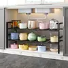 Estante de Cocina Gabinete de Lavabo de Baño Estante Retráctil Multifuncional Multicapa Almacenamiento de Cosméticos