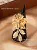 1 Peça Vintage Elegante Elegante Metal Design de Flor Sentido Flor Mulheres Dourado Strass Pérola Falsa Anel