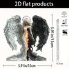 Asas de anjo e demônio de fantasia 2D planas de acrílico, decoração de mesa de acrílico, adequadas para escritório, bar, Halloween, presentes de Natal, enfeites para casa