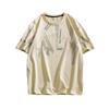 Camiseta de manga corta de verano para hombre, estilo coreano, de algodón puro, holgada, de media manga, ropa de marca de moda.