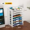 Suporte de Arquivos A4 de Mesa Multicamadas Prateleira Vertical em Camadas para Armazenamento de Documentos de Escritório Suporte de Arquivos de Recibos Destacável