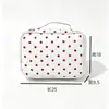 Bolsa de maquillaje y artículos de tocador portátil para salir bolsa de maquillaje compartimentada para mujeres bolsa de almacenamiento de gran capacidad bolsa de maquillaje tres en uno de lunares