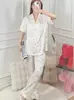 Ventas Directas de Fábrica Soporte Mayorista Productos en Stock Dropshipping Conjunto de Pantalones de Pijama Estilo Coreano Primavera y Otoño