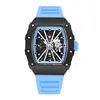 Nuevo Reloj Richard Forma de Barril AliExpress Reloj de Cuarzo Transfronterizo Reloj de Silicona para Hombre Reloj de Pulsera Deportivo de Negocios para Hombre