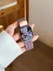 Tira Trançada de Cor Sólida com Fivela Magnética de Malha Adequada para Apple iWatch 11ª Geração 10/987Ultrase