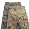 Pantalones de Trabajo para Hombre Estilo Coreano Rectos Sueltos Casuales de Trabajador Verano Sencillos Multibolsillos Pantalones de Protección Laboral para Hombre