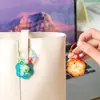 Llavero con Texto Motivacional de Flores Lindo para Estudiantes Llavero con Colgante de Campana Adornos para Colgar en Bolsos de Acrílico Pequeños Regalos