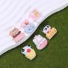 Superficie brillante sólida serie de animales postres pasador DIY calcomanías para vaso de agua carcasa de teléfono móvil agujeros para zapatos TikTok accesorios de resina