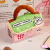 Bolsa de Maquiagem Fofa em Formato de Casa, Necessaire de Cabine de Grande Capacidade, Bolsa de Armazenamento Portátil de Mão, Necessaire de Armazenamento Cartoon Parecida com Nuvem