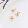 Protección de color oro real chapado en cobre un tocado de orejas de diablo Piao joyería hecha a mano DIY accesorios de pin barrocos hechos en casa