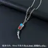Estilo Étnico Retro Diente de Lobo Simulado Acero Inoxidable Collar Hombres Tendencia Genial Dominante Elegante Cabeza de Lobo Cabeza de Tigre Accesorios Largos