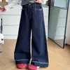 Conjunto de Niña 2025 Nuevo Primavera y Otoño Chaleco de Punto Rayado Camisa Base Jeans Conjunto de Tres Piezas Estilo Coreano