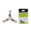 Giratorio de Tres Vías Giratorio Tipo Americano Divisor Conector Anillo en Ocho Gancho Divisor Accesorios para Anzuelos de Pesca