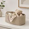 Cesta de Almacenamiento Tejida a Mano con Hilo de Algodón Estilo Nórdico para Artículos del Hogar, Cesta de Lavandería para Dormitorio, Cesta de Almacenamiento para Snacks y Ropa