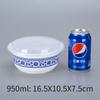 Lonchera desechable redonda de porcelana azul y blanca xyt, caja de embalaje para comida rápida para llevar, recipiente redondo de plástico, lonchera con tapa alta gruesa