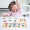 Tablero logarítmico de aprendizaje de emparejamiento digital de madera para niños, rompecabezas de muñecas, juguetes de educación temprana, fabricantes de jardín de infantes, venta al por mayor, generación