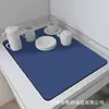 Tapete de Drenagem para Pia de Cozinha Cor Sólida Transfronteiriço Doméstico de Lama Diatomácea Absorvente de Água Secagem Rápida Tapete para Máquina de Café Tapete de Bar Isolado Antiescaldante