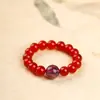 Anillo de cuentas pequeñas de 4 mm, simple y elegante, ágata de cristal, obsidiana Cook, varios estilos y materiales, anillo de banda lisa
