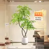 Nantian Bambú Estilo Lujo Ligero Árbol Artificial Decoración Interior Sala de Estar Adornos de Pie Paisajismo Planta Verde Biónica Flor de Seda en Maceta Otros