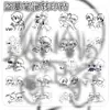 Pegatinas de transferencia line art de Notas del Ladrón de Tumbas, pegatinas decorativas 2D estilo caricatura dibujado a mano con temática de Zhang Qiling y Wu Xie