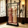 Nuevo Colgador de Ropa Estilo Chino Xiuhe, Soporte de Exhibición Hanfu Estilo Antiguo de Hierro, Accesorios de Exhibición Qipao, Estante Especializado, Zen