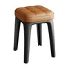 Bancos Empilháveis para Mesa de Jantar para Uso Doméstico, Bancos Quadrados para Sala de Jantar e Sala de Estar, Bancos de Lazer com Assento Macio, Bancos Simples para Maquiagem, Cadeiras de Jantar