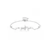 Pulsera Ajustable de Plata de Ley S999 de Gama Alta Exquisita Simple Zirconia Mariposa Pulsera Dulce Nicho Joyería Hecha a Mano