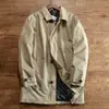 Cortavientos e impermeable, estilo europeo y americano, abrigo de invierno acolchado para hombre, gabardina de longitud media, engrosado para mayor calidez