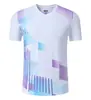 Ropa Transpirable de Secado Rápido Nueva para Tenis de Mesa y Bádminton Transfronteriza para Adultos, Hombres y Mujeres, Entrenamiento y Competición, Top Individual de Manga Corta con Logo Personalizado