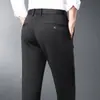 Pantalones Casuales de Negocios Pantalones para Hombre Ropa de Papá Pantalones Rectos Sin Planchar Otoño e Invierno