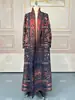 Cárdigan Abrigo Plisado Estilo Miyake con Estampado, Ropa Étnica para Mujer Tallas Grandes, Moda Transfronteriza Europea y Americana, Capa Abrigo Plisado