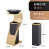 Lixeira de Aço Inoxidável para Hotel Comercial Vertical com Cinzeiro para Apagar Cigarros Corredor de Lobby de Hotel Caixa para Cascas de Frutas