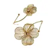 Abrazaderas de cortina florales versátiles, simples y elegantes, europeas y americanas, transfronterizas, decoraciones de hebillas de cortina de metal de lujo ligero, venta al por mayor