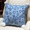 Almohada de Sofá Escandinavo Ins Terciopelo de Doble Cara Corazón Lazo Cojín Cojín para Ventana de Bahía Almohada Lumbar de Cabecera Regalo para Niña