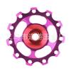 Roda guia traseira de bicicleta, acessórios automotivos de Taiwan, rolamento ânodo CNC, roda dentada de mostrador // roda guia