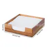 Caja de Servilletas de Madera Transfronteriza Hotel Restaurante Caja Plana para Guardar Servilletas Escritorio Lujo Bandeja para Toallas de Mano Servilletas de Papel