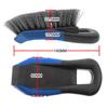 Cepillo para Cubos de Rueda de Coche 140*60mm Cepillo de Limpieza de Neumáticos Doble Color Negro y Azul Cepillo de Limpieza para Eliminación de Polvo en Espacios de Cubos de Rueda