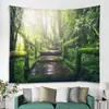 Tecido de Tapeçaria para Pendurar na Parede Amazon Mais Vendido no Exterior Pano de Fundo Estilo Ins Série Floresta Pano Decorativo Tapeçaria Boêmia