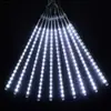 Luzes de Cordão LED Chuva de Meteoros Transfronteiriças Piscantes Impermeáveis Luzes Decorativas de Natal Iluminação de Projetor de Rua para Feriados Luzes Penduradas para Árvore