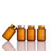 Vendas diretas do fabricante: frascos cápsula de vidro, frascos de vidro para frascos de remédio cor de chá, frascos para pílulas de cordyceps, frascos dispensadores de produtos de saúde, transparente