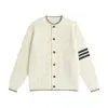 Suéter cárdigan de diseño de alta gama, tejido trenzado, bloques de color, atuendo unisex para pareja, suéter de punto trenzado a rayas, prenda de abrigo de otoño