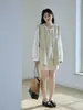 Falda Corta de Corte A Talla Grande ALINDM para Mujeres Ligeramente Gorditas Verano 100kg Chaqueta Chaleco de Tweed sin Mangas