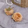 Cabeza de Flor Artificial Capullo de Rosa Clásico Material de Flor para Boda Flor de Seda Transfronteriza Rosa de Té Decoración de Pared con Rosas Adornos para Pastel de Rosa