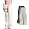 Pantalones de pierna ancha para niñas Primavera/Otoño 2024 Nueva Moda Infantil Casual con Efecto de Caída, Atuendo de Otoño para Niños Mayores, Pantalones Suaves Versátiles