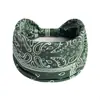 Faixa de Cabelo Colorida Retrô Europeia e Americana Castanha Padrão Paisley Edição Larga Headband Esportes Yoga Headwear Elástico Mulheres