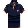 Verão Paul camisa polo dos homens de manga curta T-shirt de meia manga lapela meia-idade solta plus size T-shirt dos homens