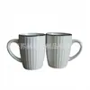 Taza de Cerámica Personalizada con Rayas Verticales, Taza Abombada, Taza Navideña, Taza de Regalo, Exportación Exportación, Diseño Simple