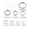 Atacado de Fábrica Chaveiro de Aço Inoxidável Anel Duplo Anel Plano Anel Leve Acessórios para Chaveiro Metal DIY Joias