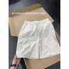 Shorts Americanos Cropped para Homens, Roupa de Verão Ootd, Shorts Esportivos de Cor Sólida de Secagem Rápida, Shorts de Praia de Comprimento Médio